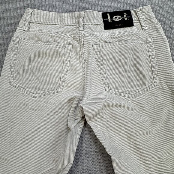 Lei Jeans Womens Size 1 Tan Corduroy Flare Bootcut Leg Mid Rise 100% Cotton Y2K - Picture 4 of 13